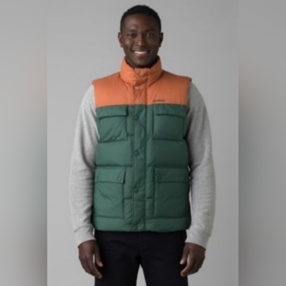 NWT🔥Down PrAna Red Slate Vest 🌎Fishing, Hiking, Hunting & Casual Gear